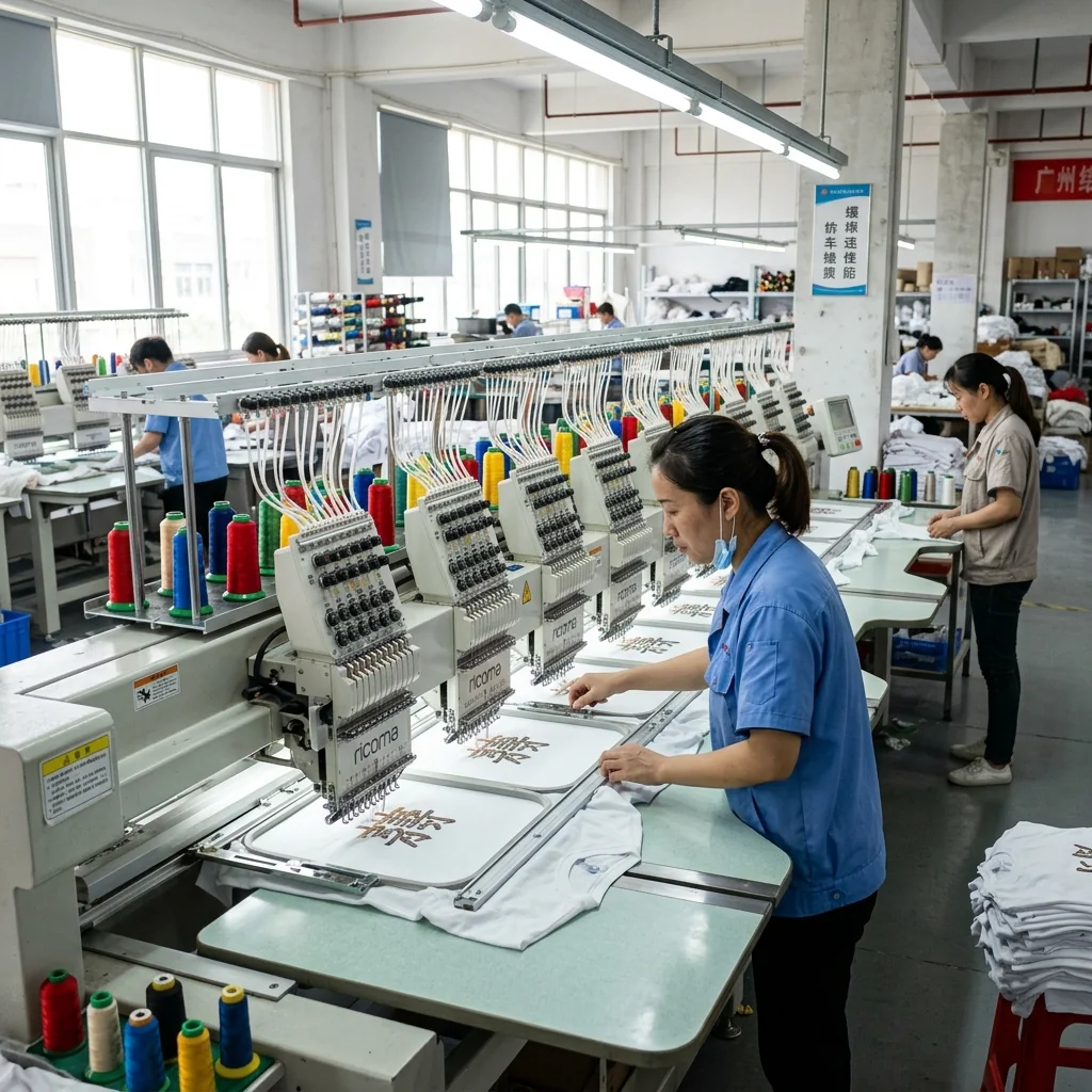 Multi-head embroidery machine