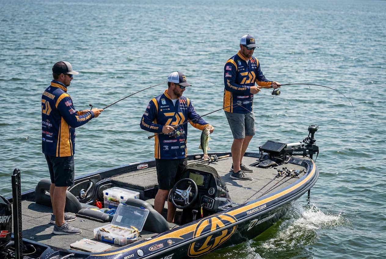 Charter fleet crew in matching gear