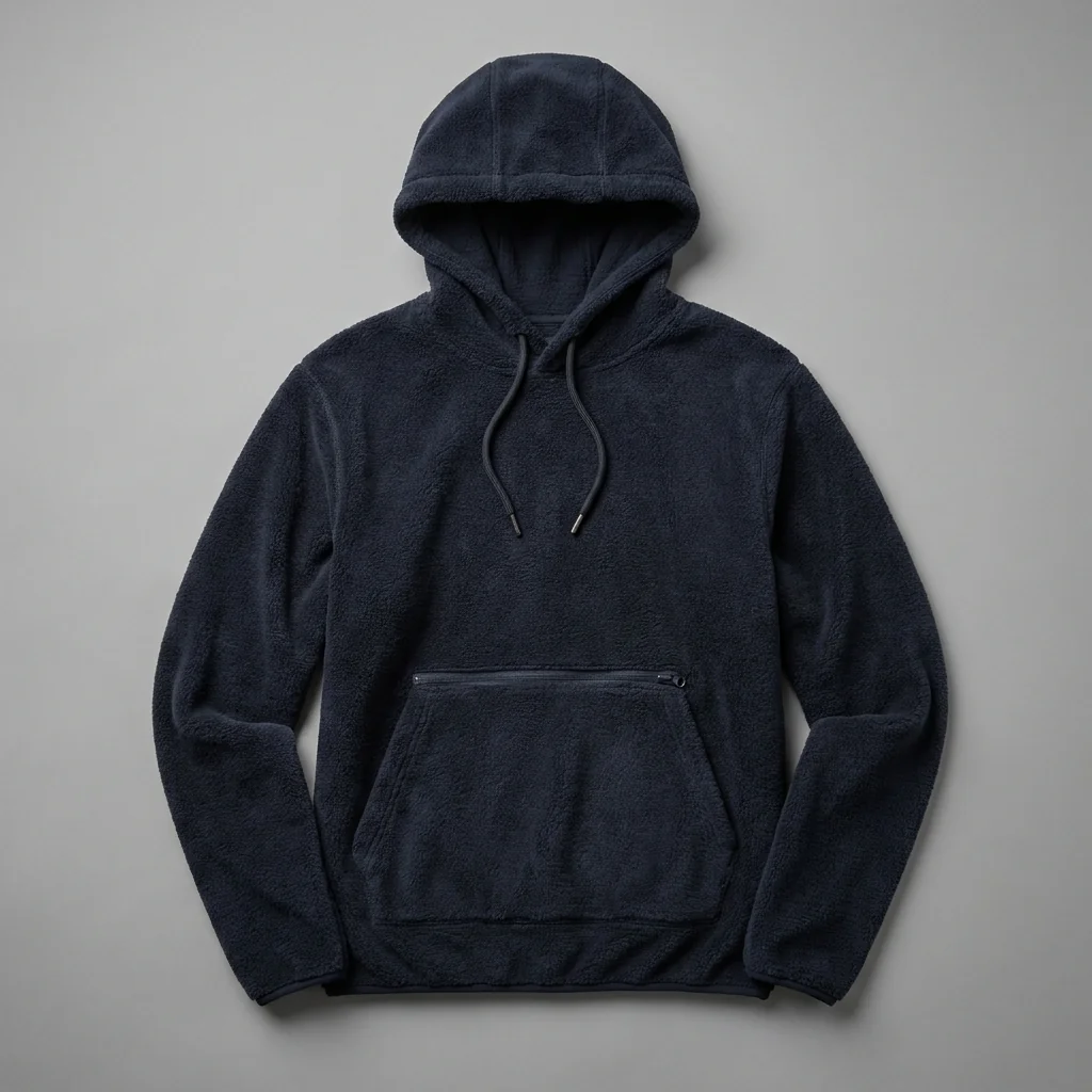 Brushed fishing fleece shown on-form for the warmth system