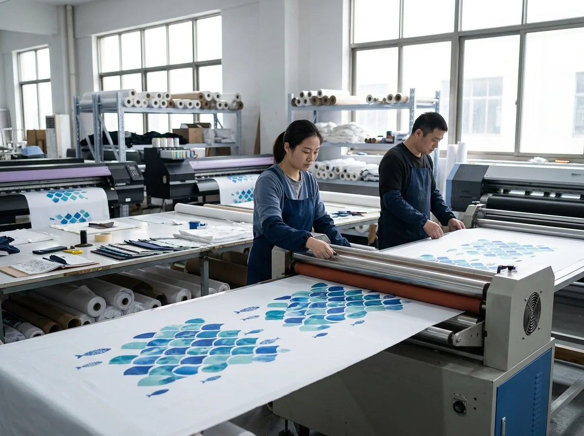 In-house dye-sublimation printing on a fishing jersey