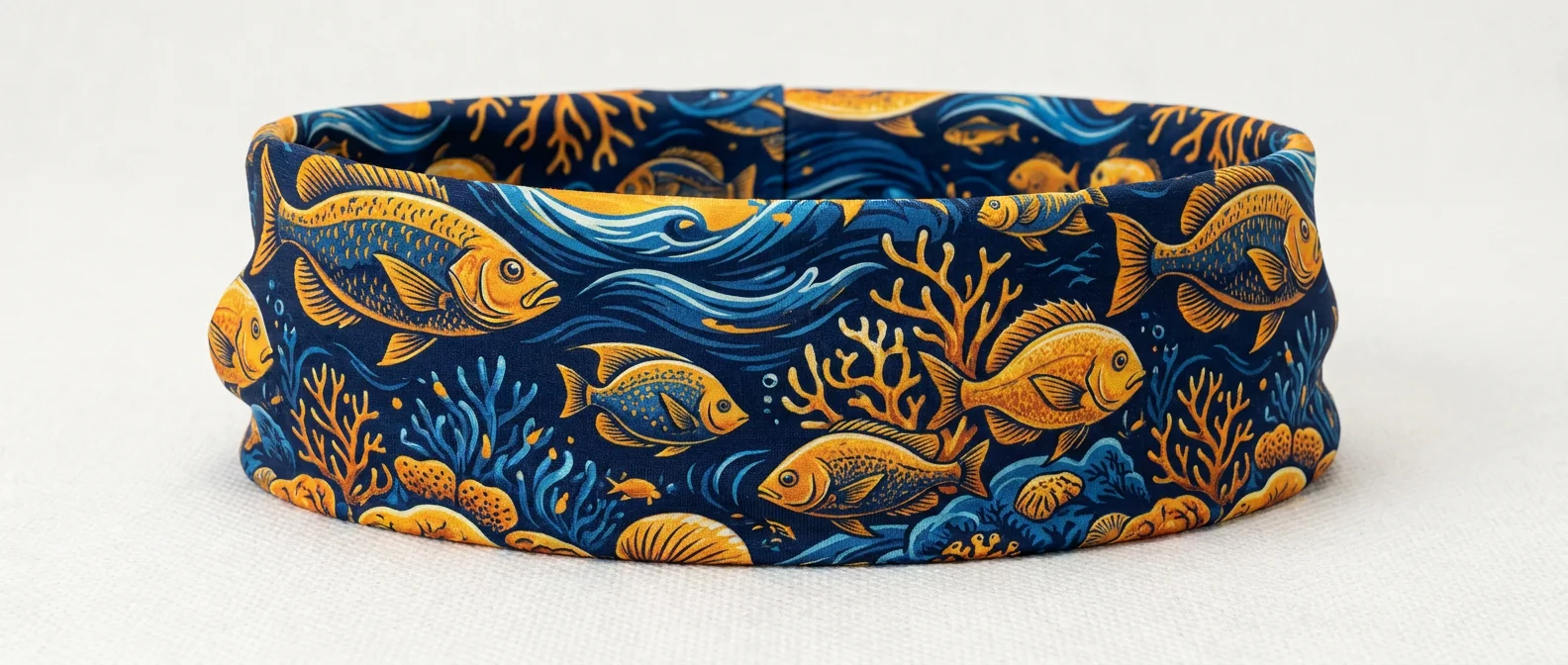 All-over full-color print wrapping a neck gaiter