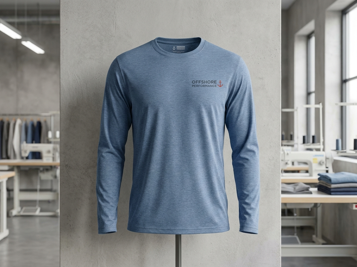 Custom UPF 50+ long-sleeve sun shirt